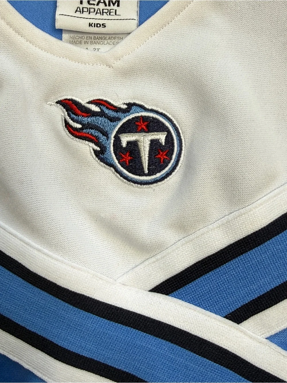 NFL Team Apparel Girls Tennessee Titans Blue & White Kids Cheer Dress Size 2T